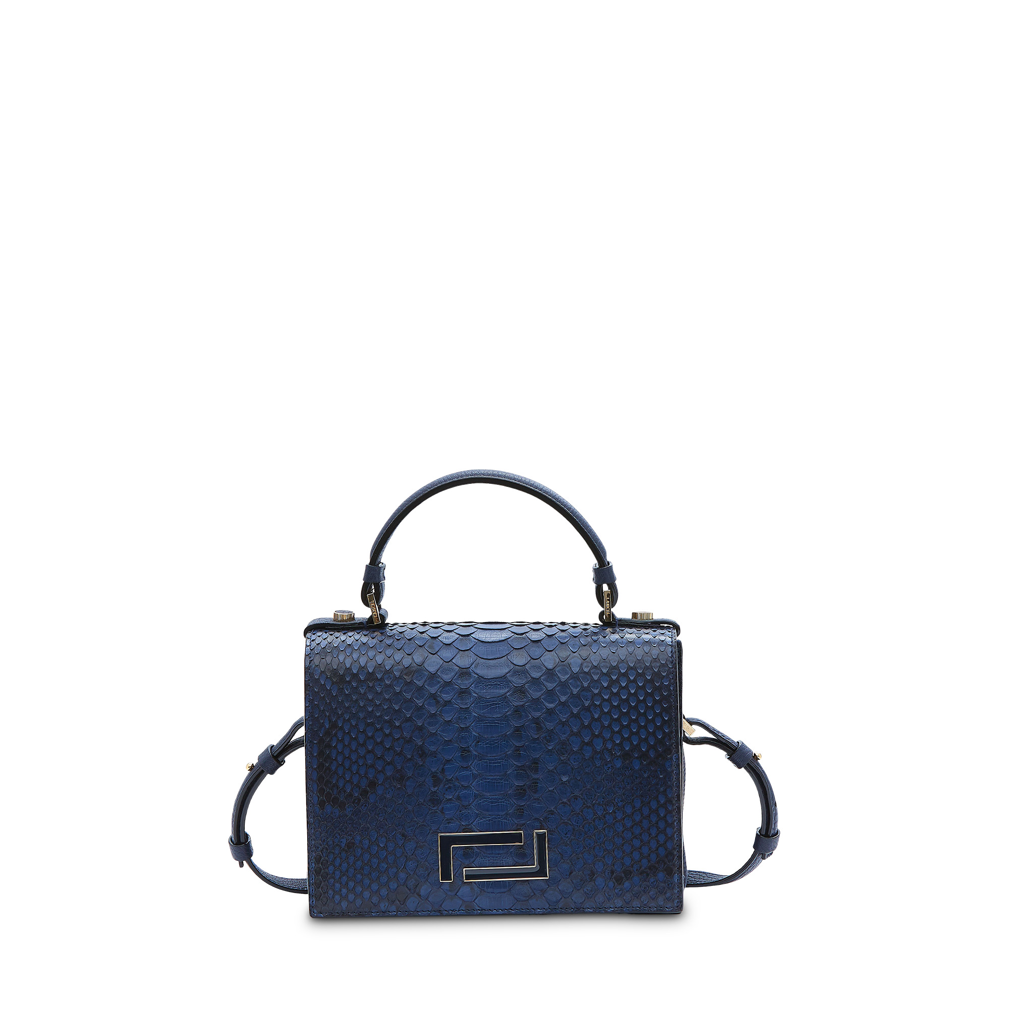 Pia de Lancel - Sac Porte Main Exotique - Bleu Petrole