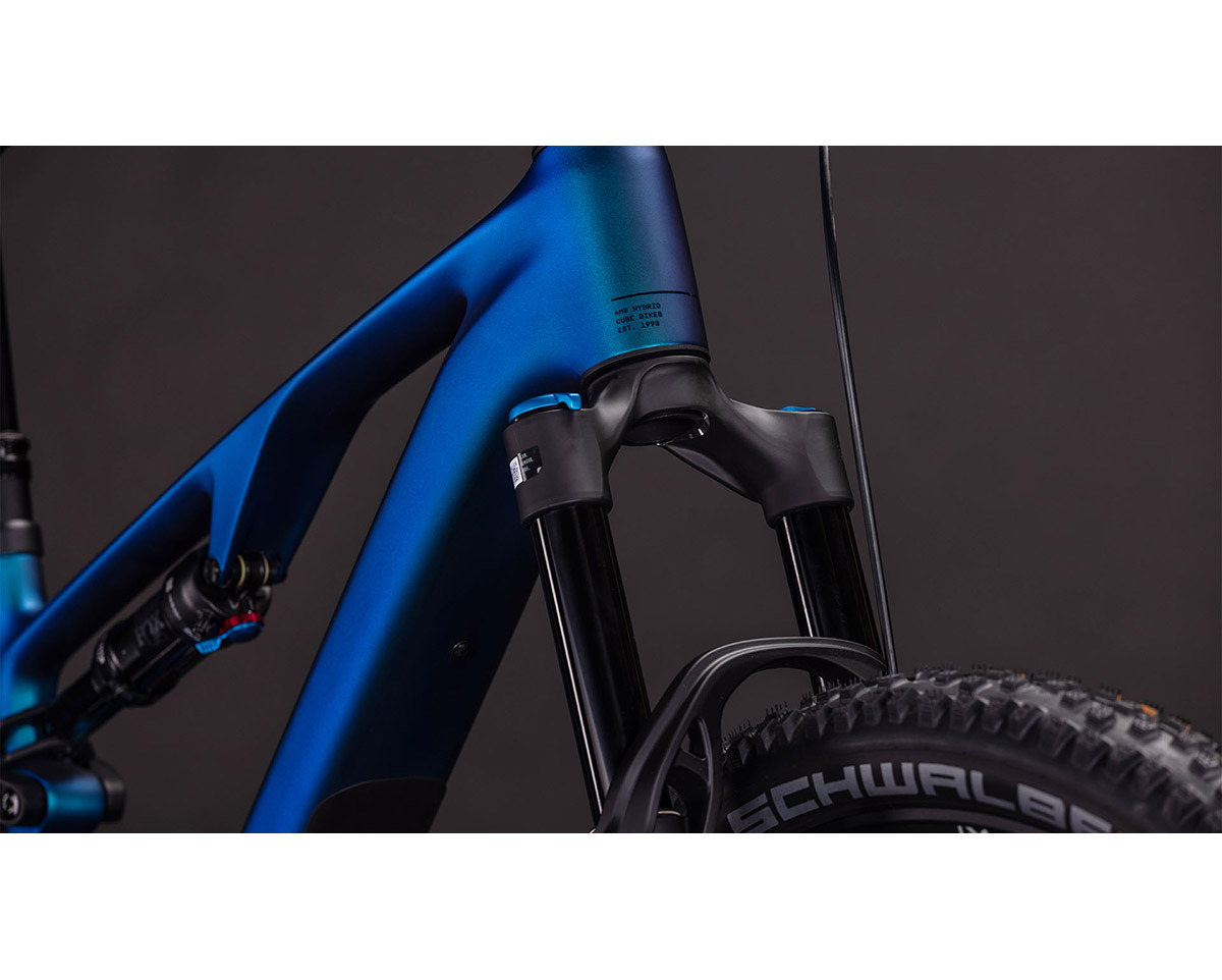 VTT tout suspendu électrique AMS HYBRID ONE44 C:68X SLX 400X Bleu/Noir
