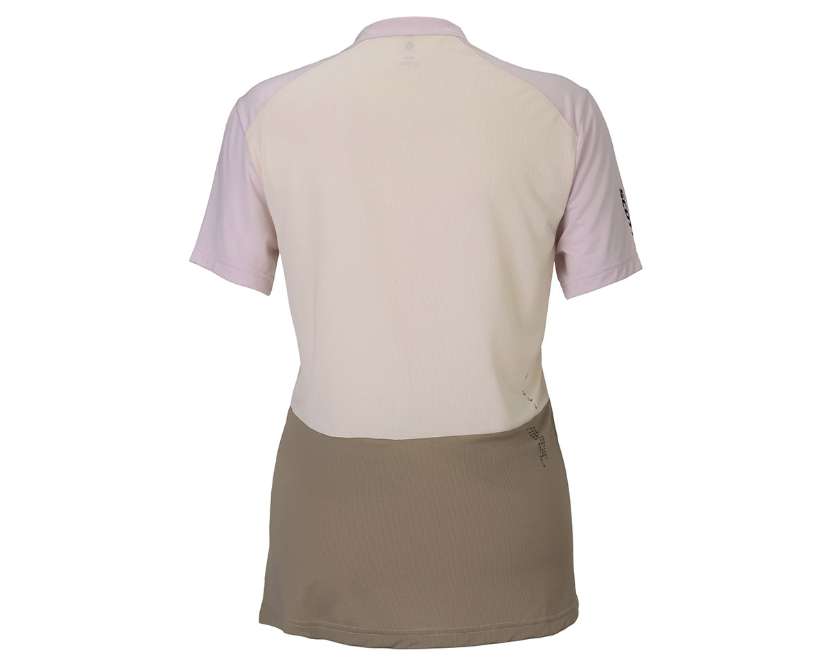 Maillot manches courtes Femme VERTIC ZIP Rose/Coton Blanc