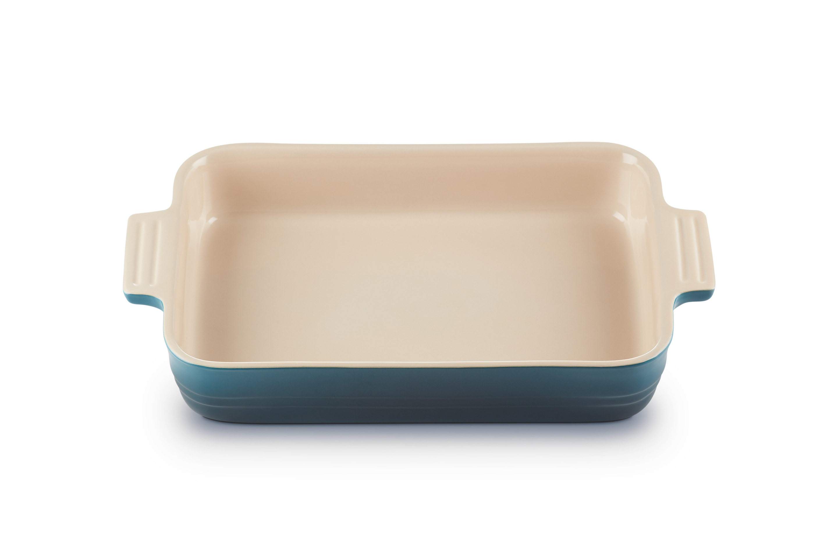 Plat rectangulaire classique 32cm en céramique deep teal
