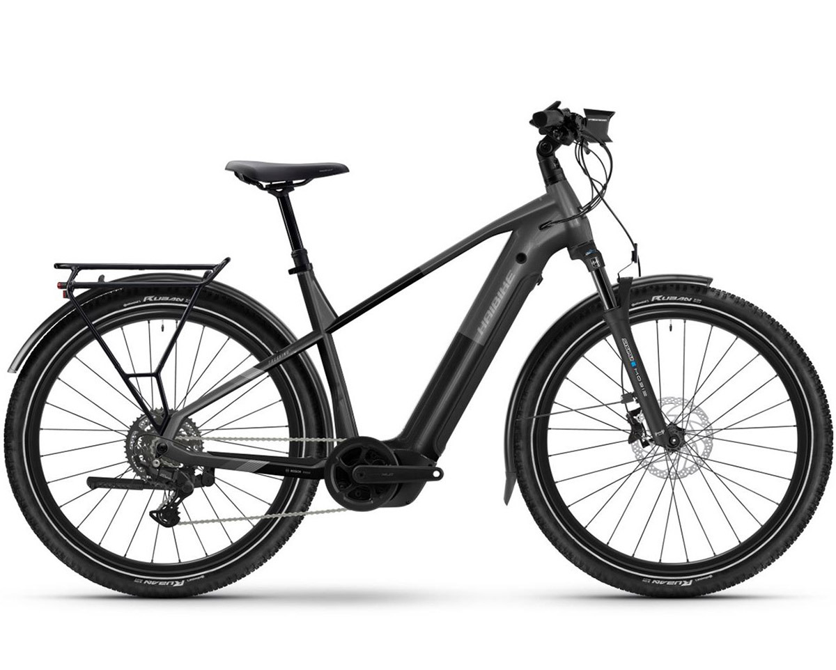 Vélo trekking électrique TREKKING 6.5 HIGH Gris/Noir