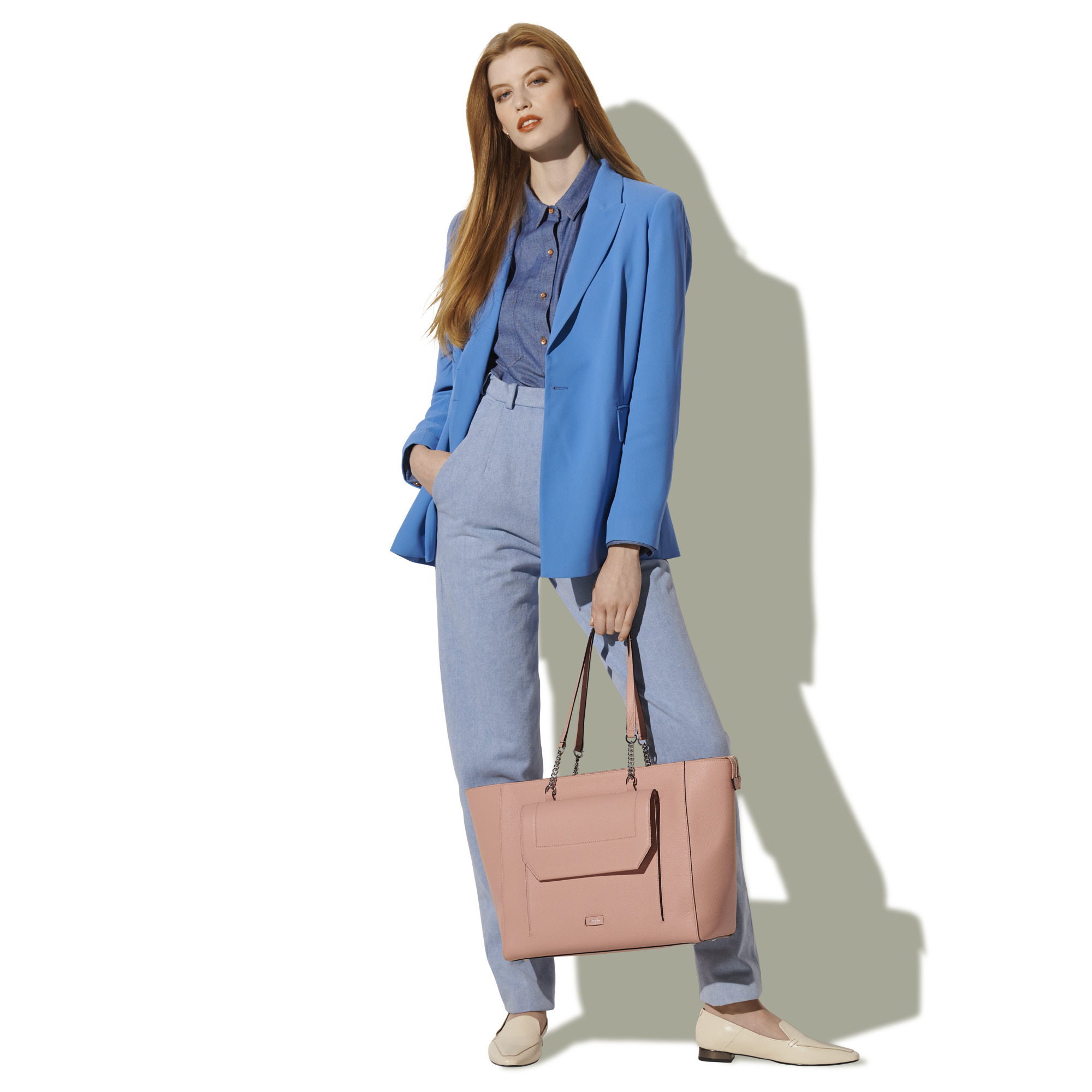 Ninon de Lancel - Sac cabas zippé - L - Rose Sunset