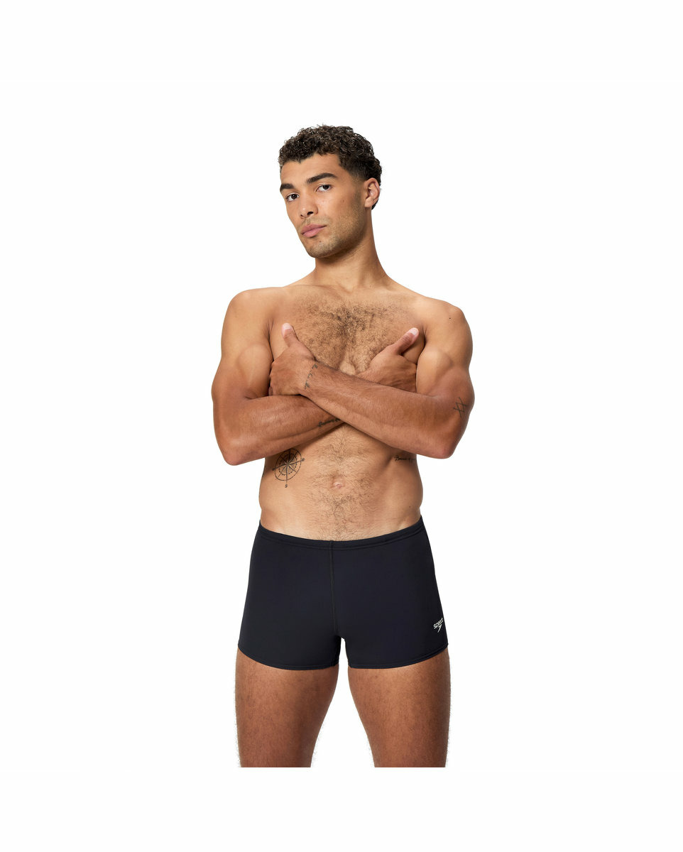 Short de bain Homme ECO+ LOGO AQSH BLA/WHI Noir