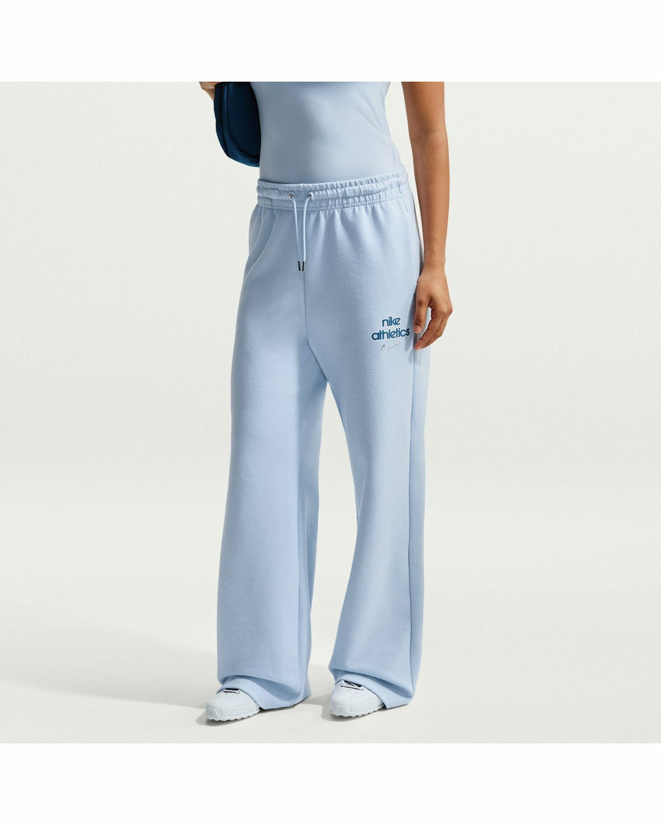 Pantalon de survetement Femme W NK PHNX FLC HR PANT WD GLS Bleu