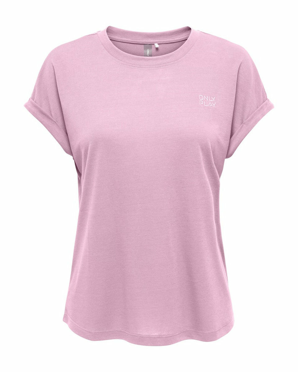 T-shirt Femme ONPFREI LIFE EMBR SS BAT LOOSE JRS TEE Rose