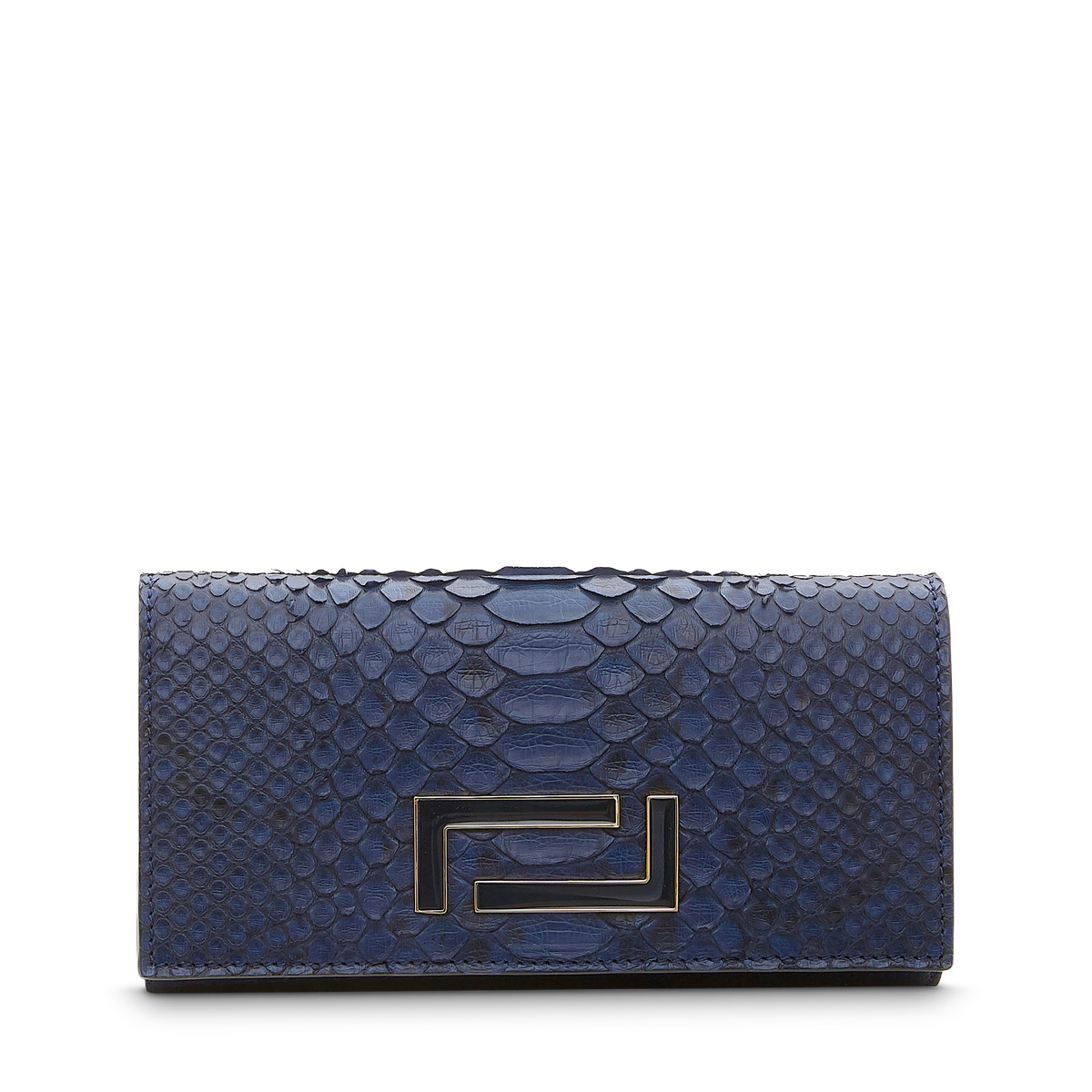 Pia de Lancel - Portefeuille continental dépliant - Bleu Petrole