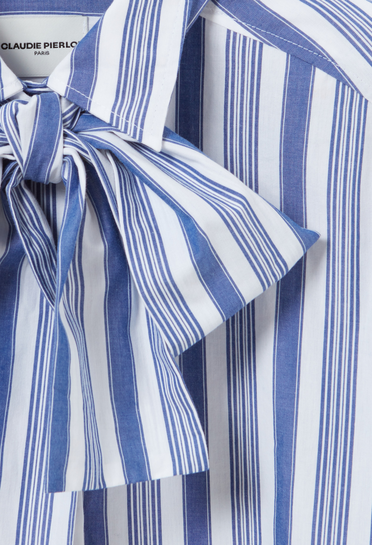 Chemise rayures col noeud