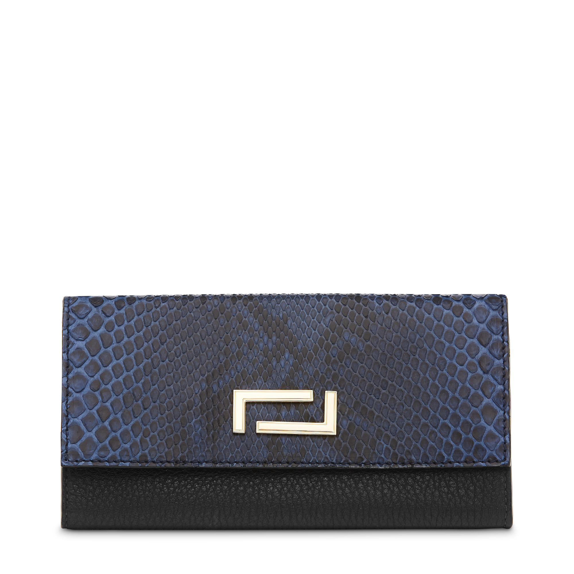 Pia de Lancel - Portefeuille slim rabat - Bleu Petrole