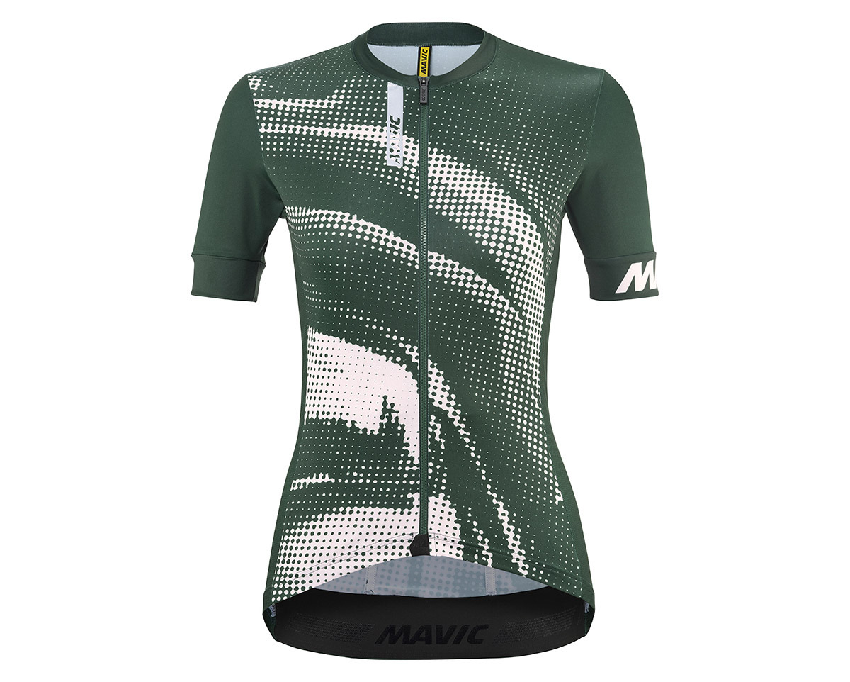 Maillot manches courtes Femme AKSIUM GRAPHIC Vert Forêt/Rose