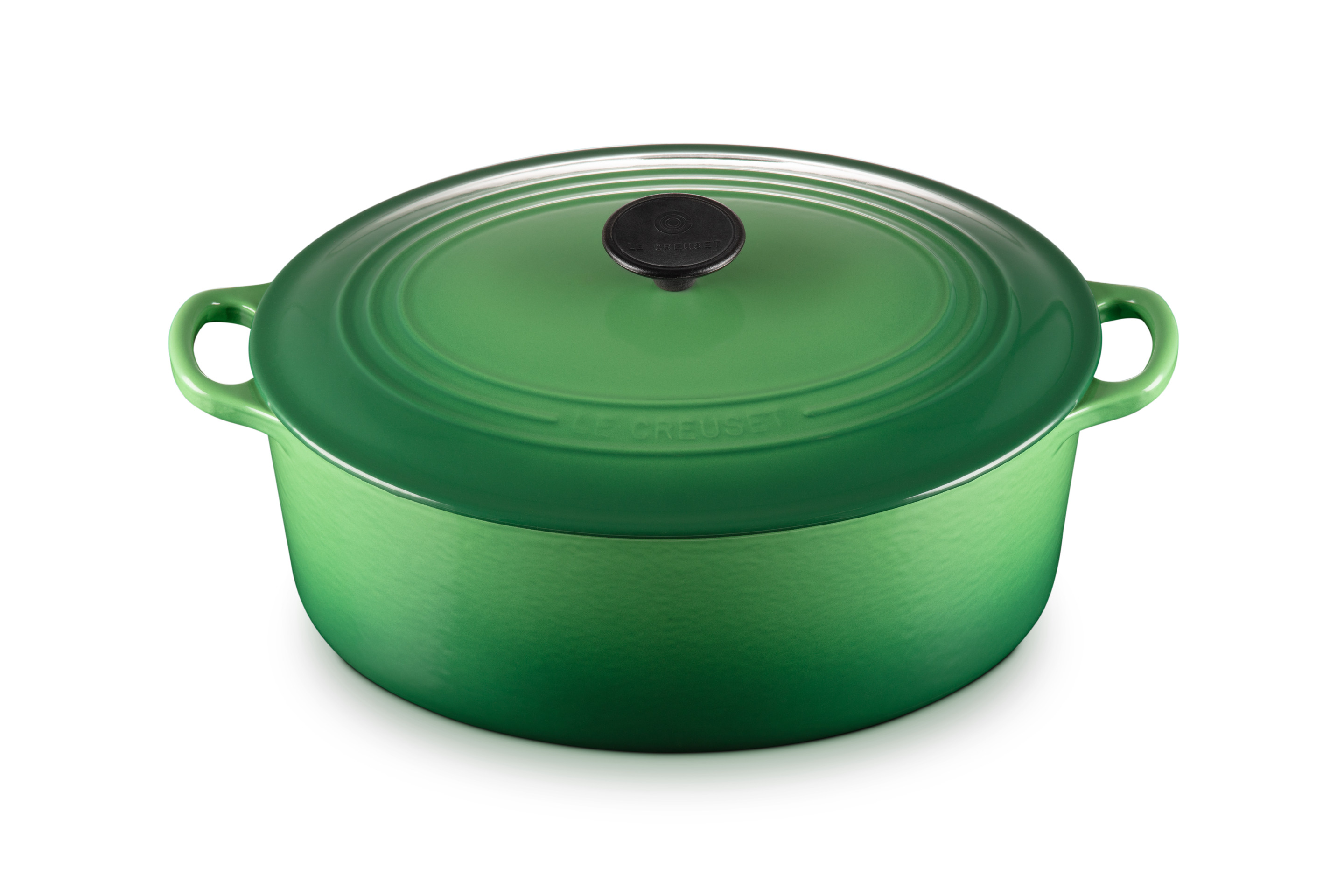 Cocotte ovale 31cm en fonte émaillée bambou