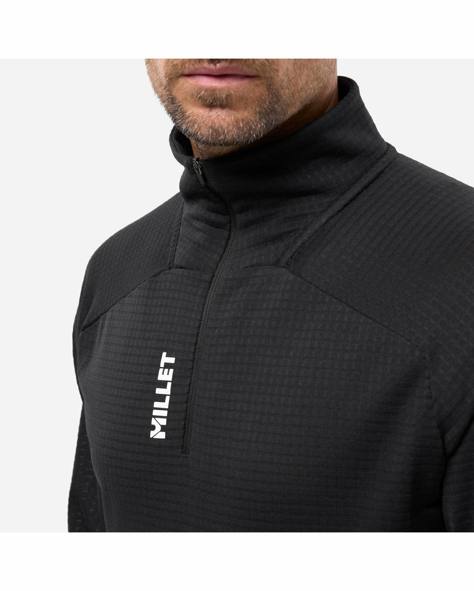 Haut zip Homme PARMELAN LIGHT FLEECE PO M Noir