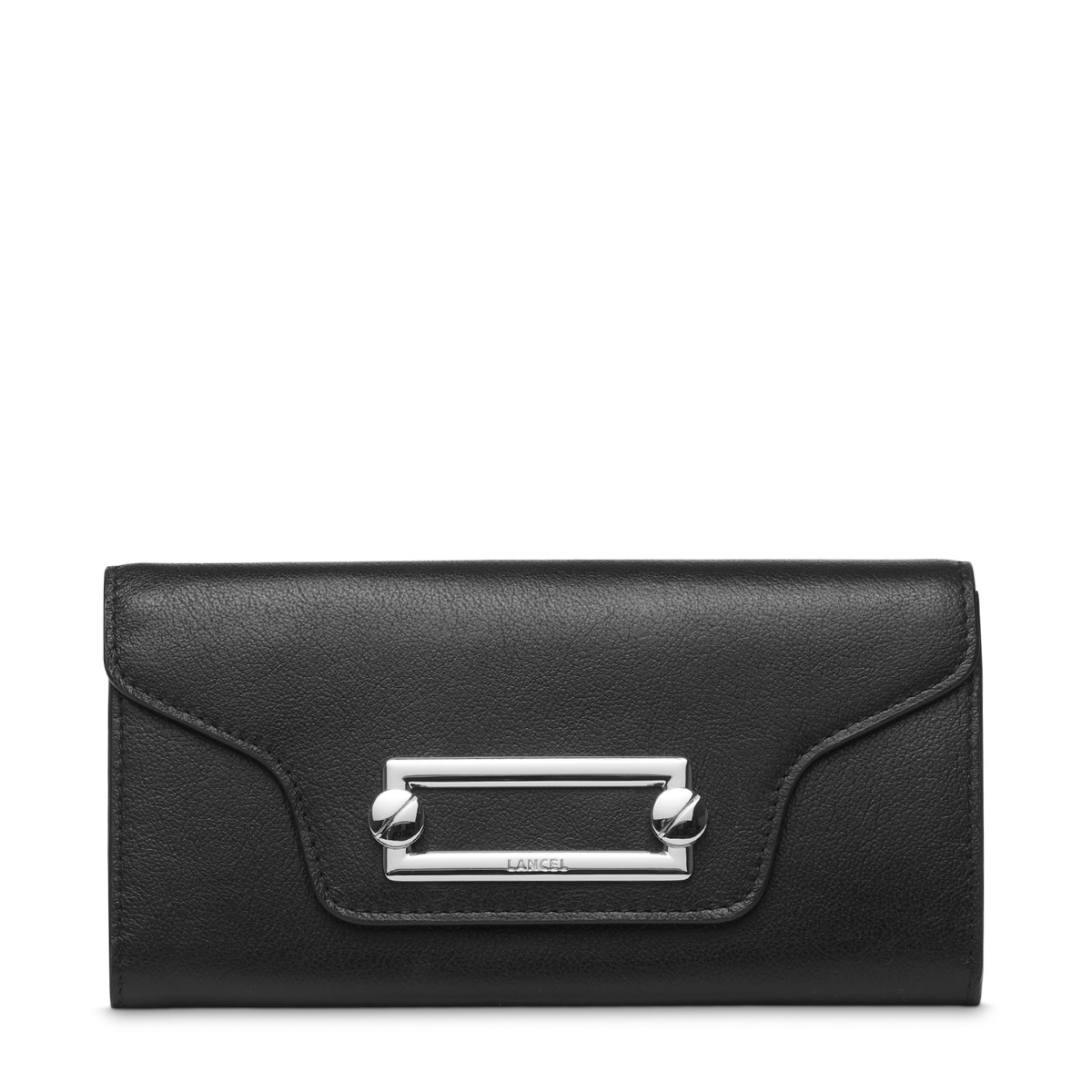Clic de Lancel - Portefeuille slim rabat - Grand modèle - Noir