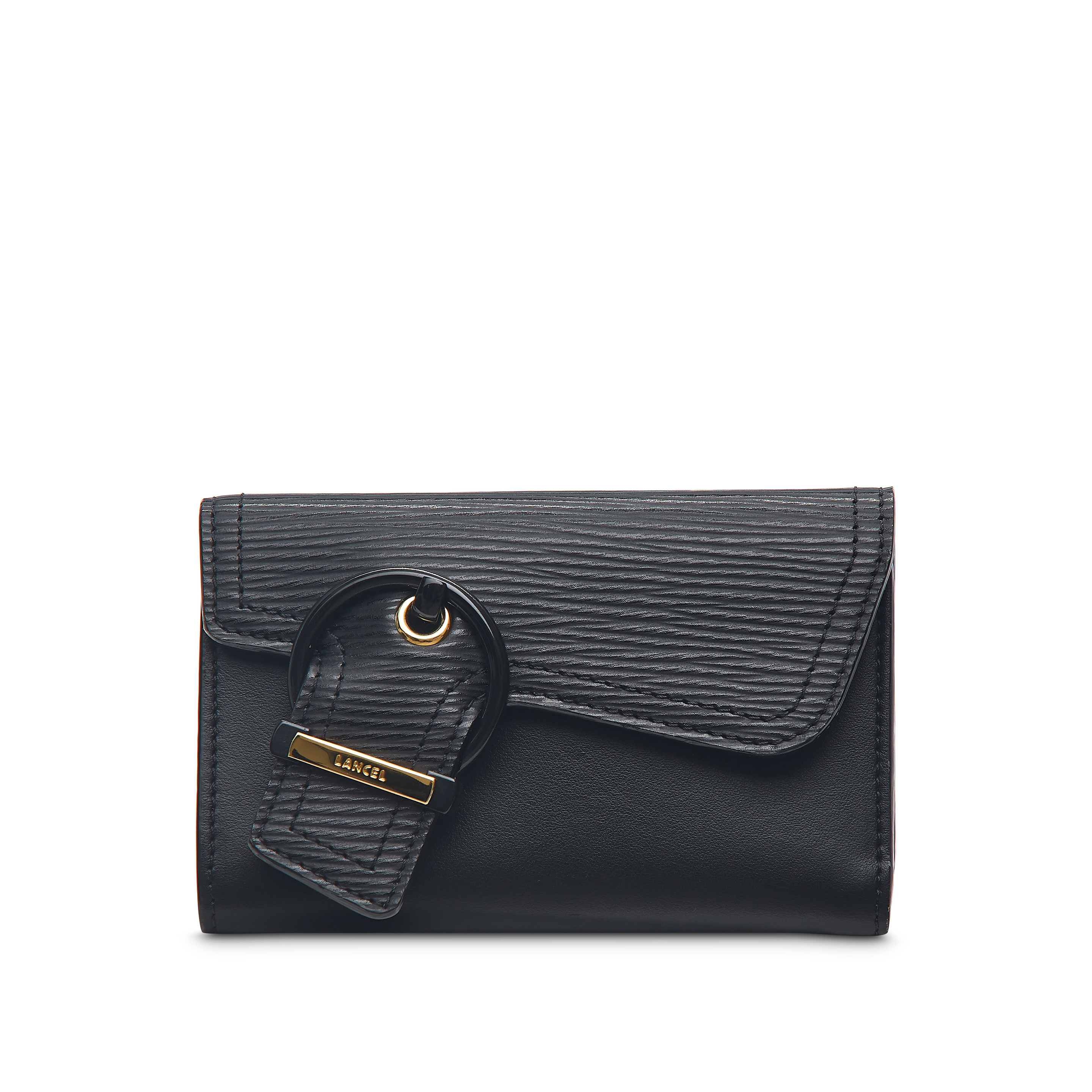 Adèle de Lancel - Portefeuille rectangulaire compact rabat - Moyen modèle - Noir