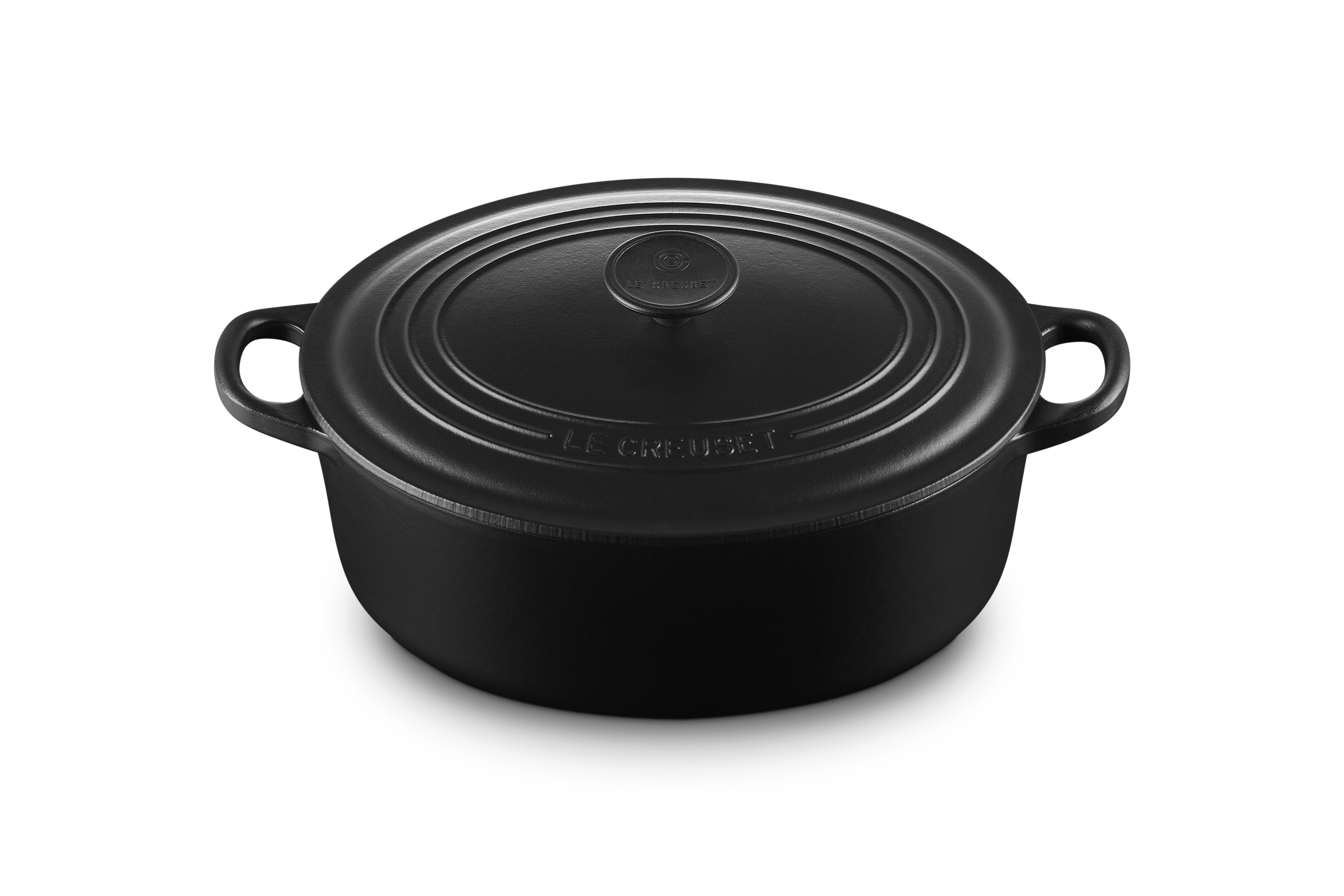 Cocotte ovale 29cm en fonte émaillée noire