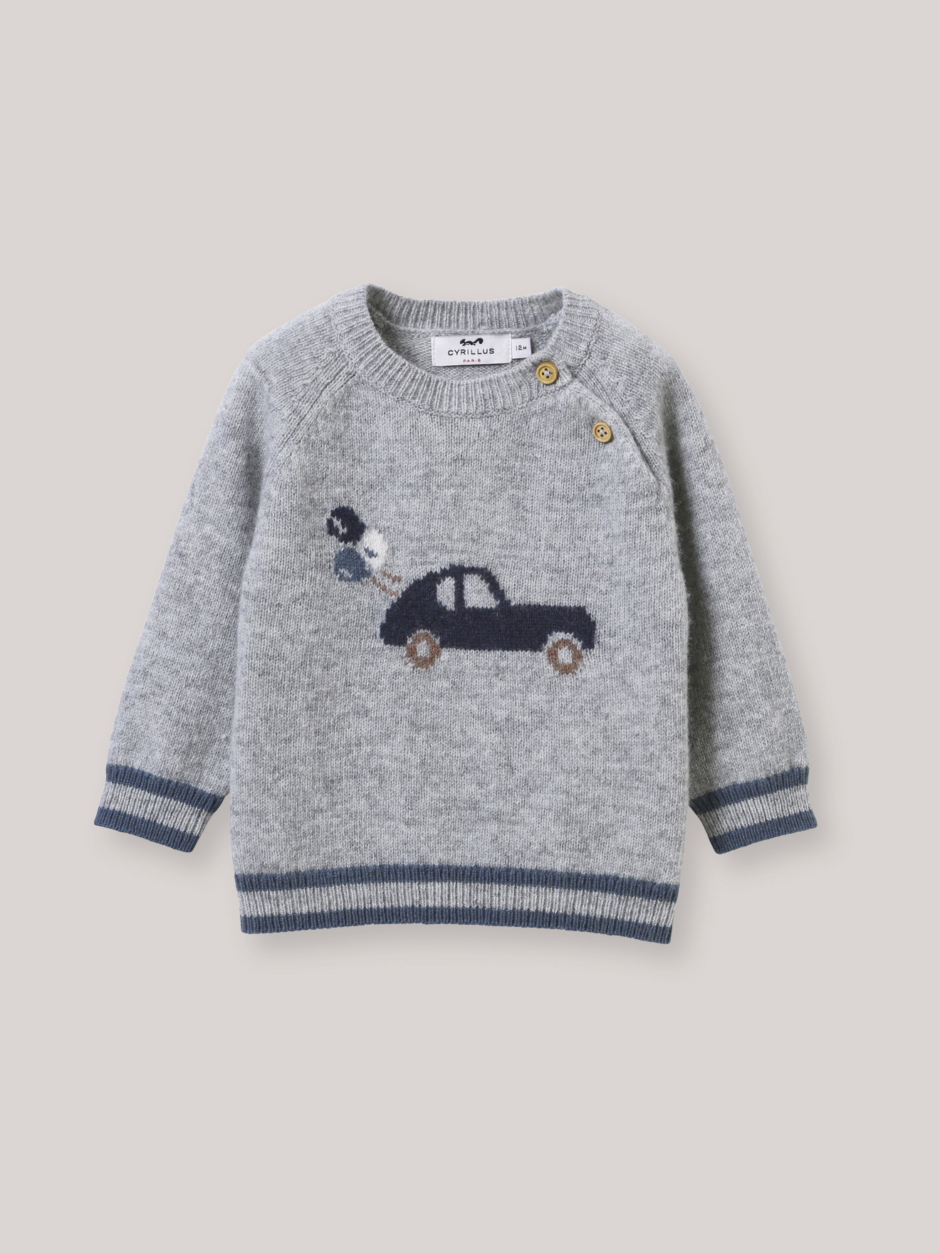 PULL INTARSIA VOITURE