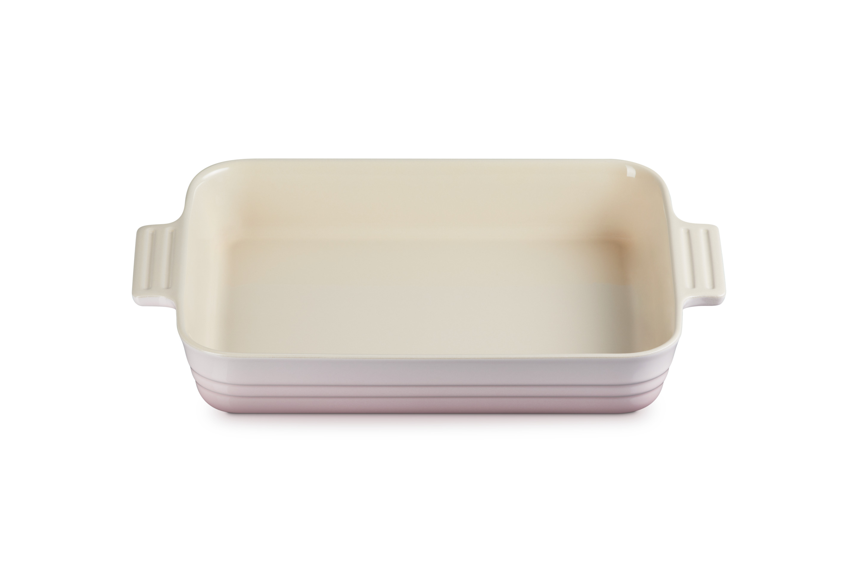 Plat rectangulaire classique 32cm en céramique shell pink
