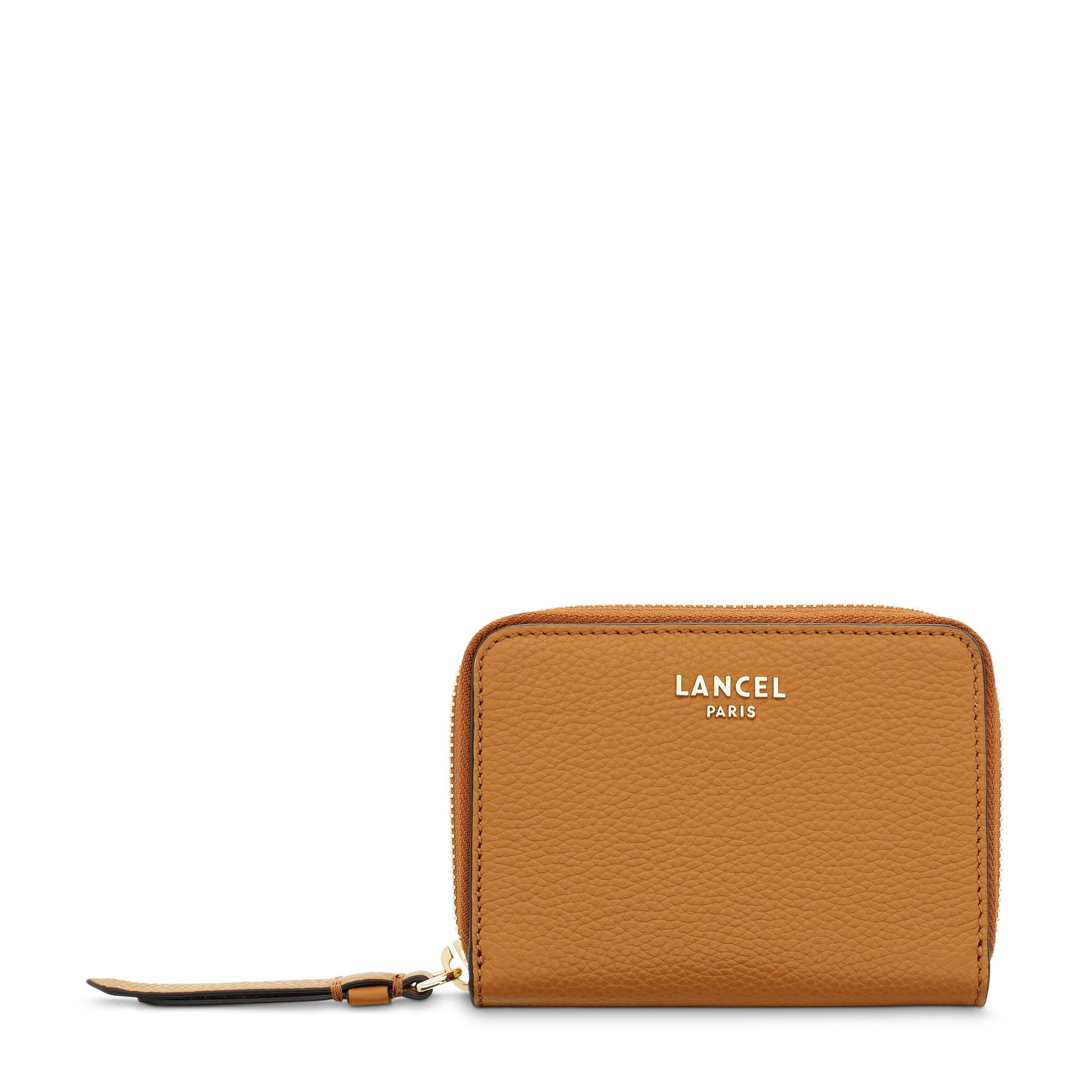 Lettrines de Lancel - Portefeuille continental zippé - Petit modèle - Camel