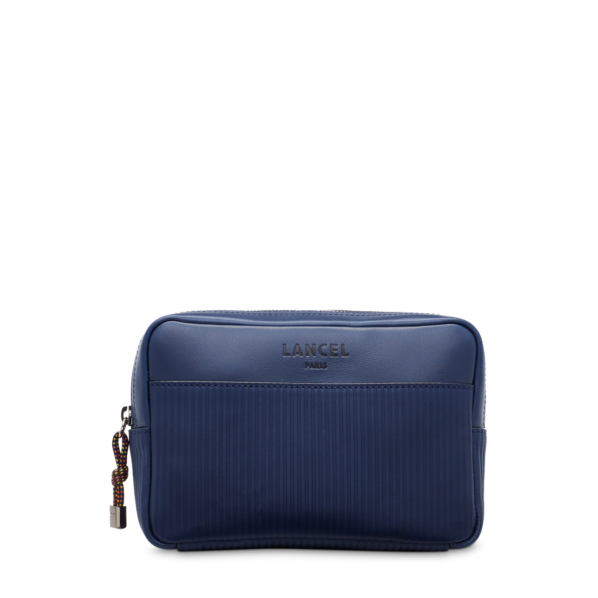 JIMMY CUIR LISSE / CUIR EMBOSSE - POCHETTE - Bleu Petrole