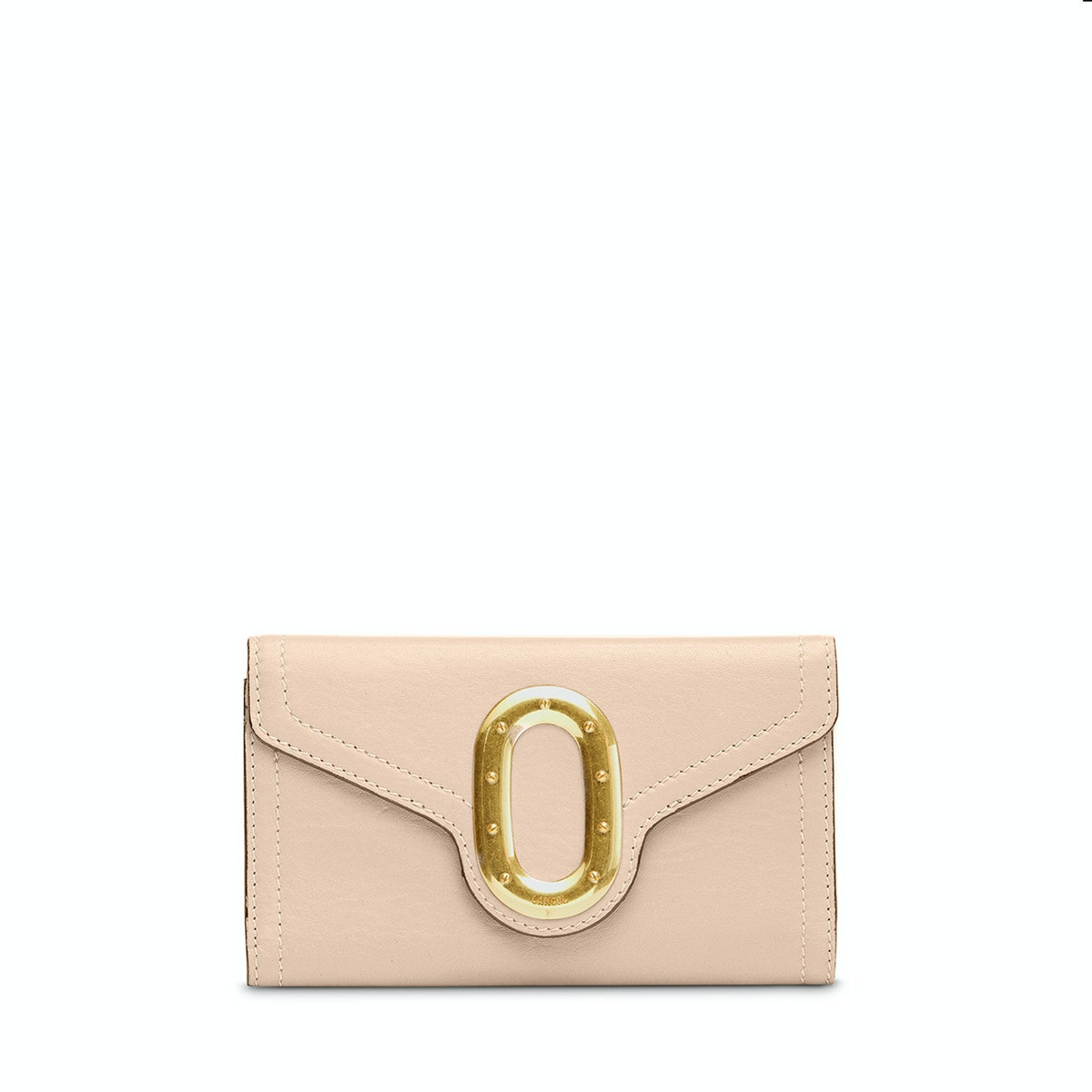 Romane de Lancel - Portefeuille slim rabat - Nude