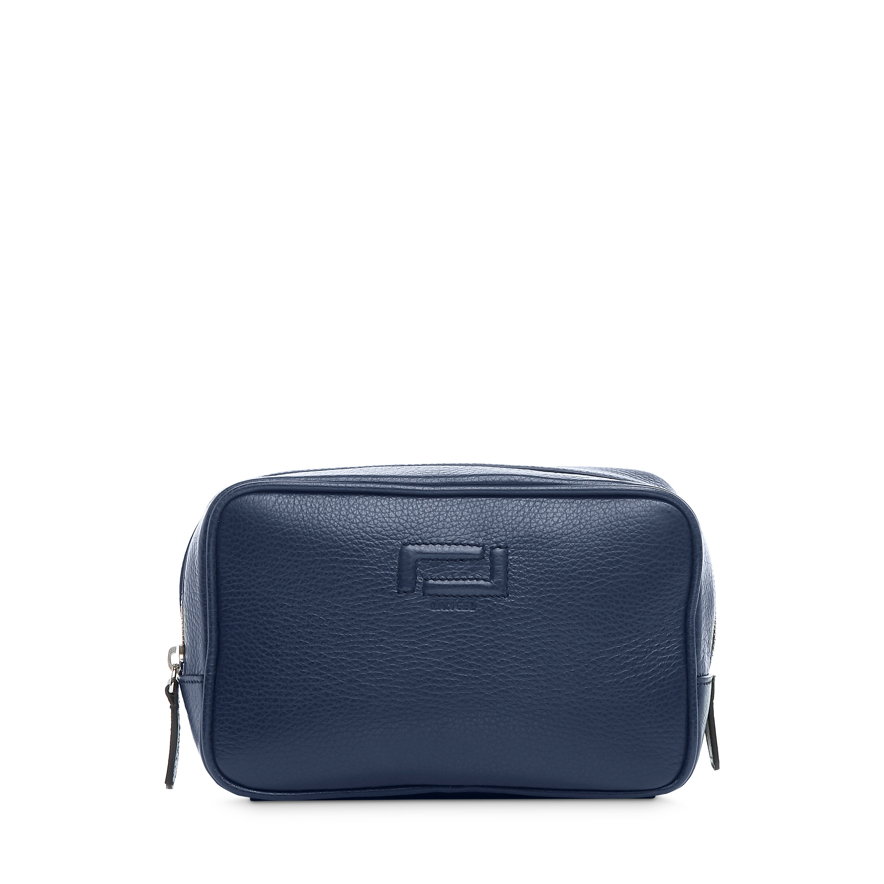 GRAND HOTEL CUIR GRAINE ET LISSE - TROUSSE TOILETTE - Bleu Petrole