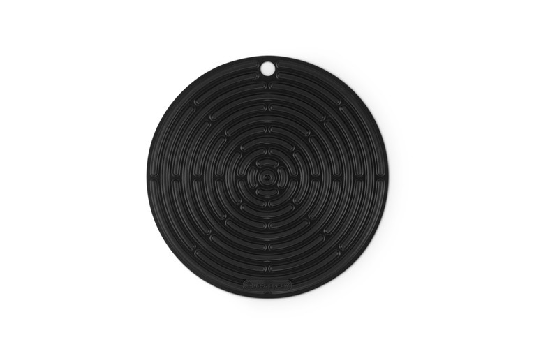 Dessous de plat rond 20cm en silicone noir jai