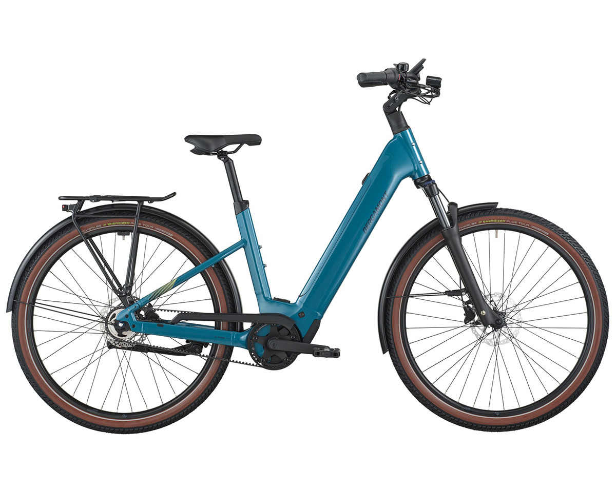 Vélo urbain/trekking électrique E-HORIZON TOUR 20 BELT WAVE Bleu