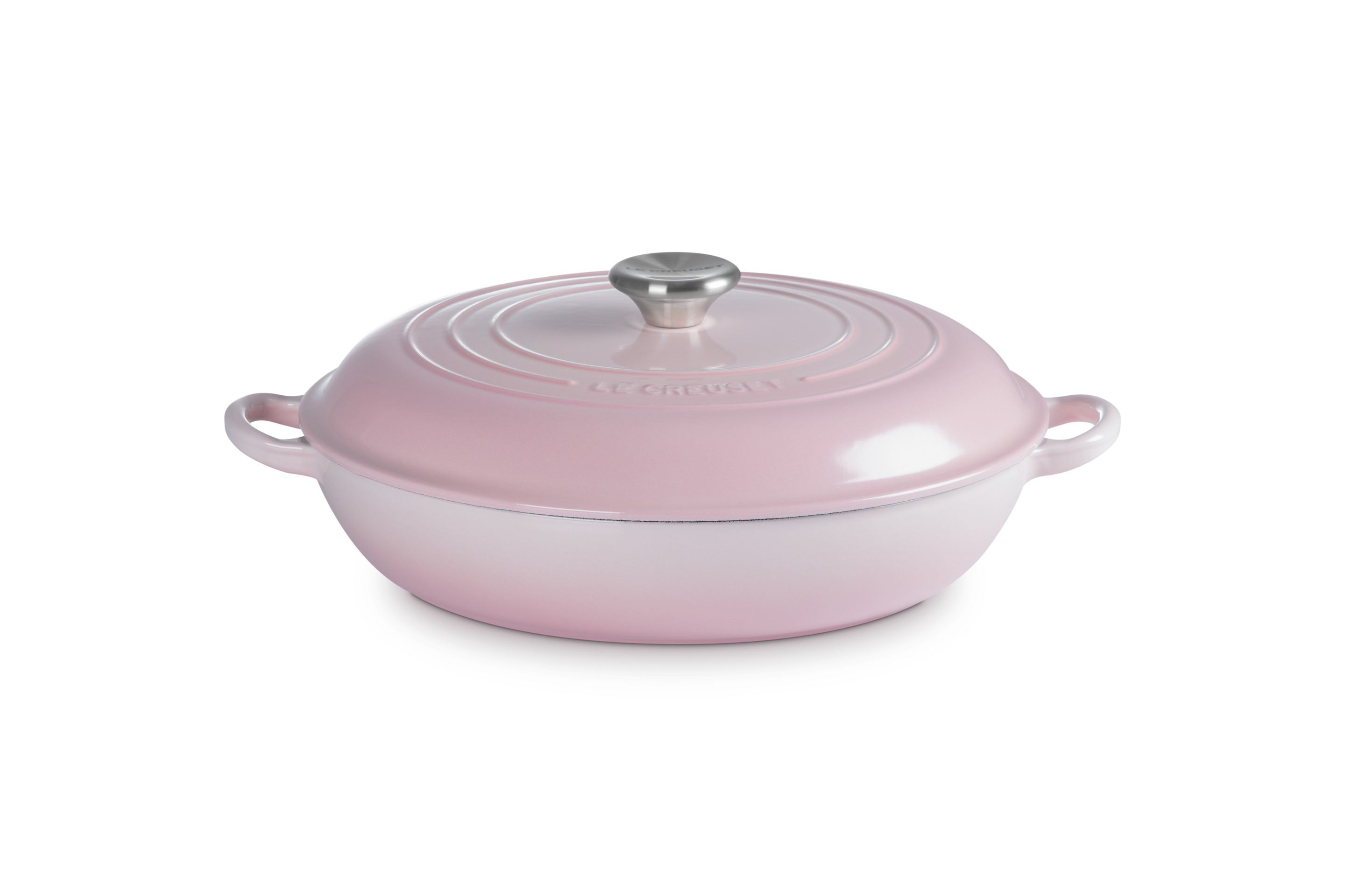Faitout campagnard 30cm en fonte émaillée shell pink