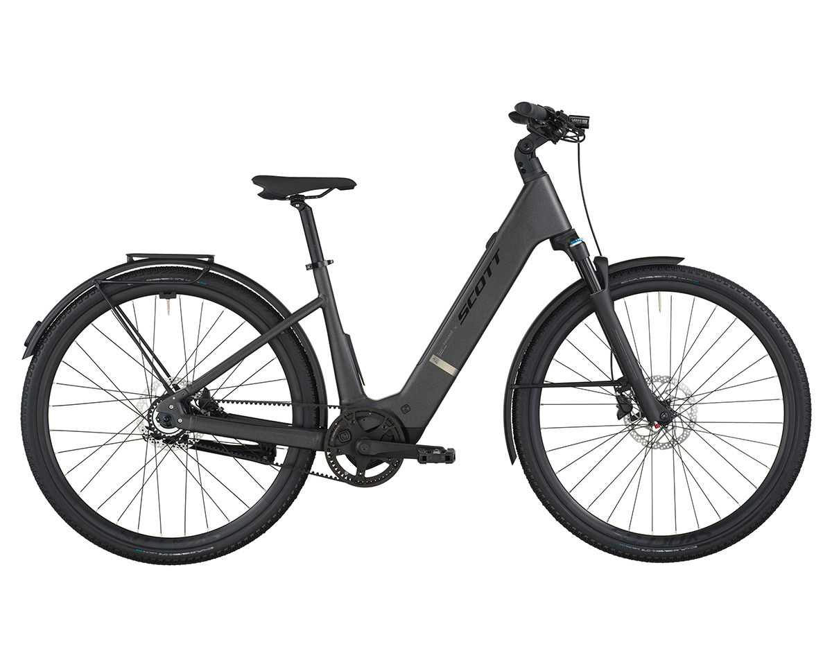 Vélo urbain électrique PASSAGE 10 BELT WAVE Gris Nuit