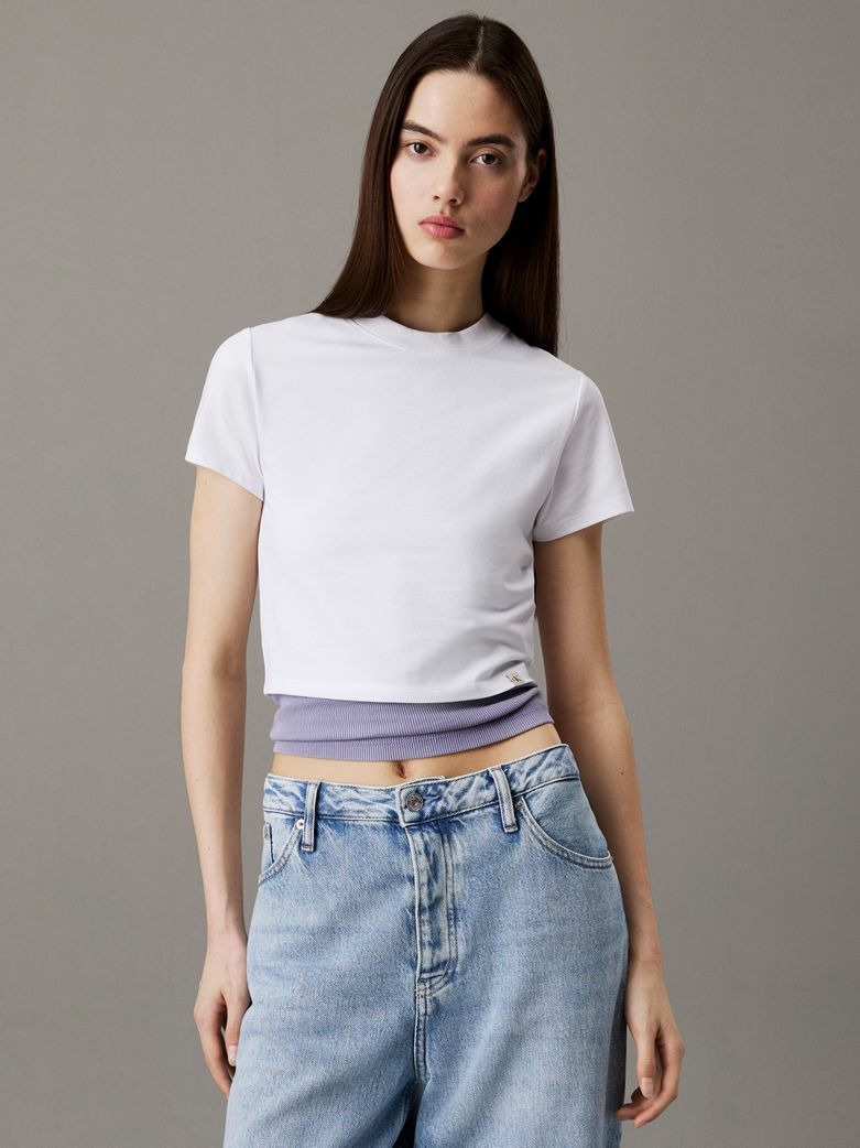 T-SHIRT COURT À MANCHES COURTES CLEAN CROPPED