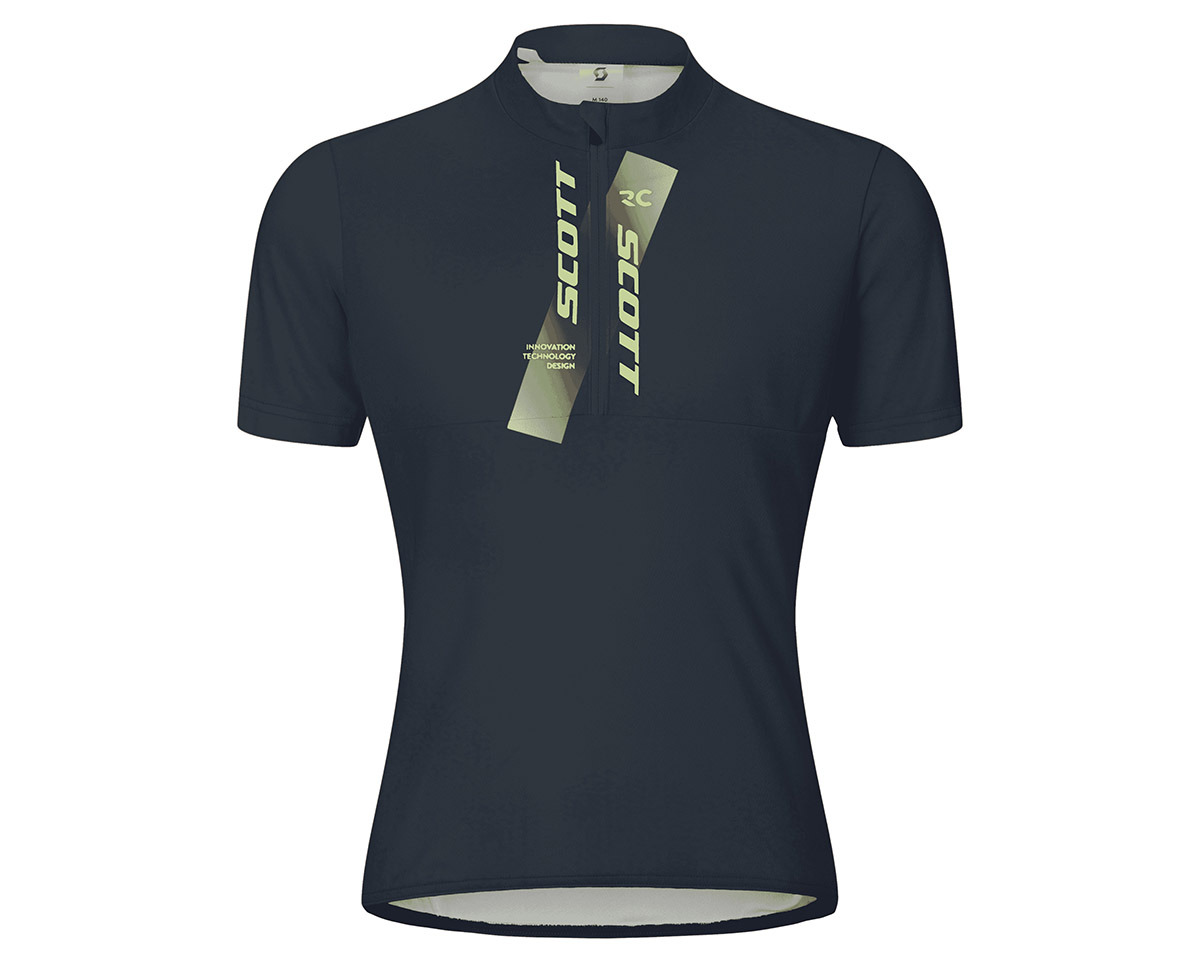 Maillot manches courtes Enfant JUNIOR Bleu Foncé/Jaune Acide