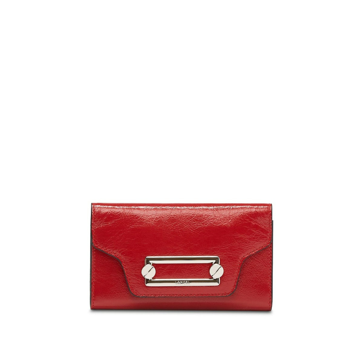 Clic de Lancel - Portefeuille slim rabat - Grand modèle - Rouge Lancel