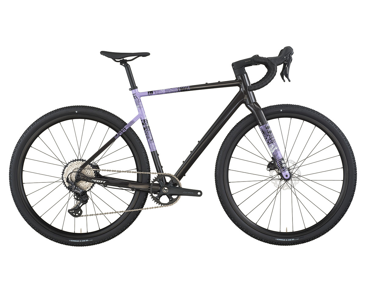 Vélo de gravel SPEEDSTER GRAVEL 10 Noir Carbone/Violet Tulipe