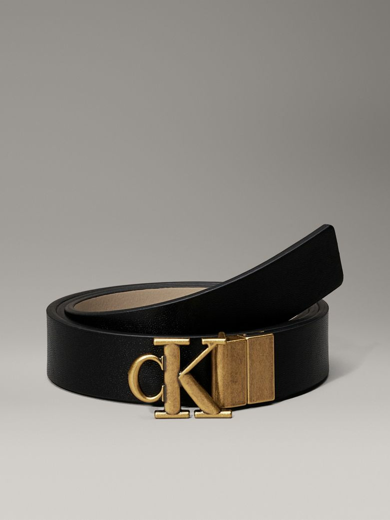 CEINTURE EN CUIR RÉVERSIBLE AVEC MONOGRAMME