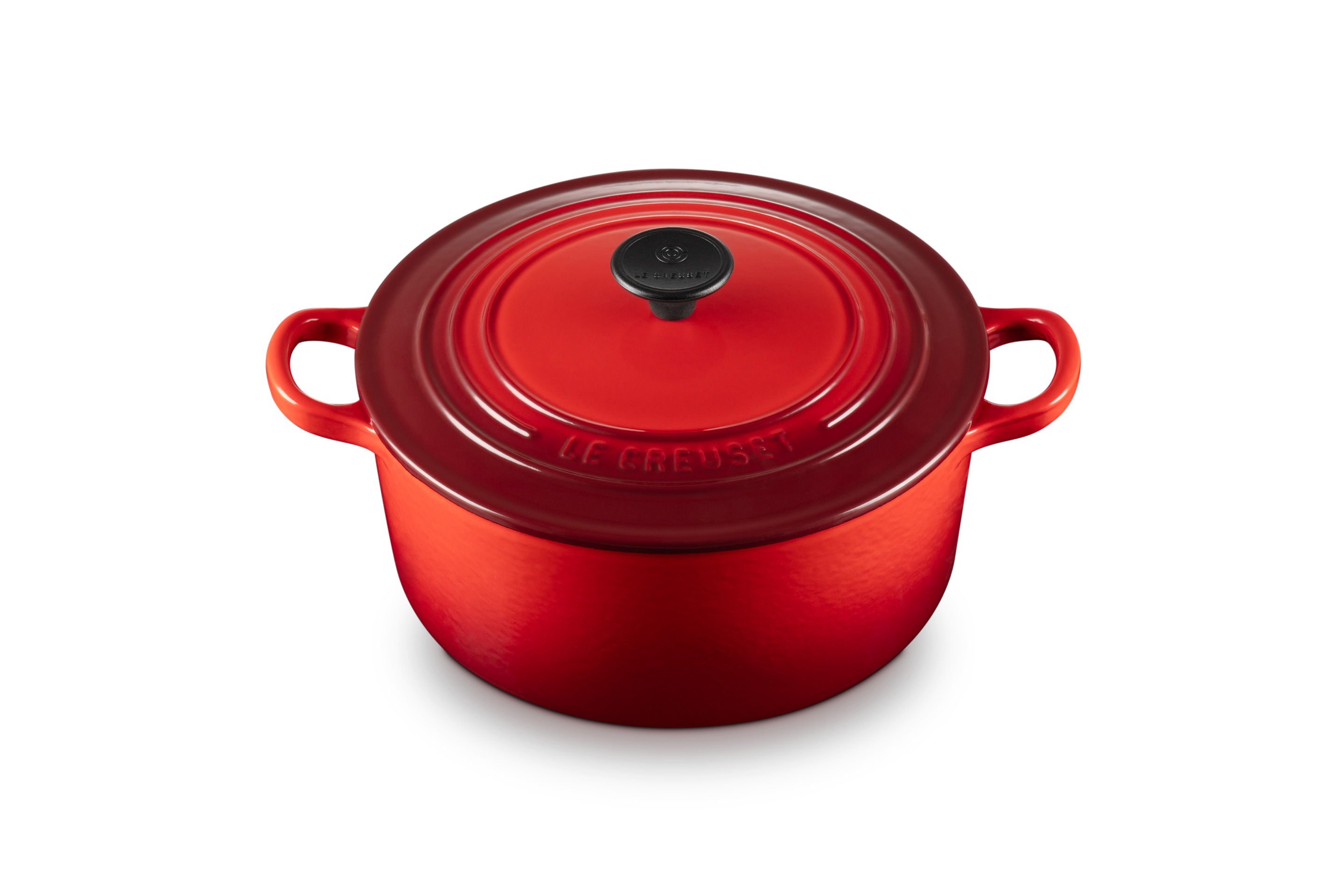 Cocotte ronde 22cm en fonte émaillée cerise