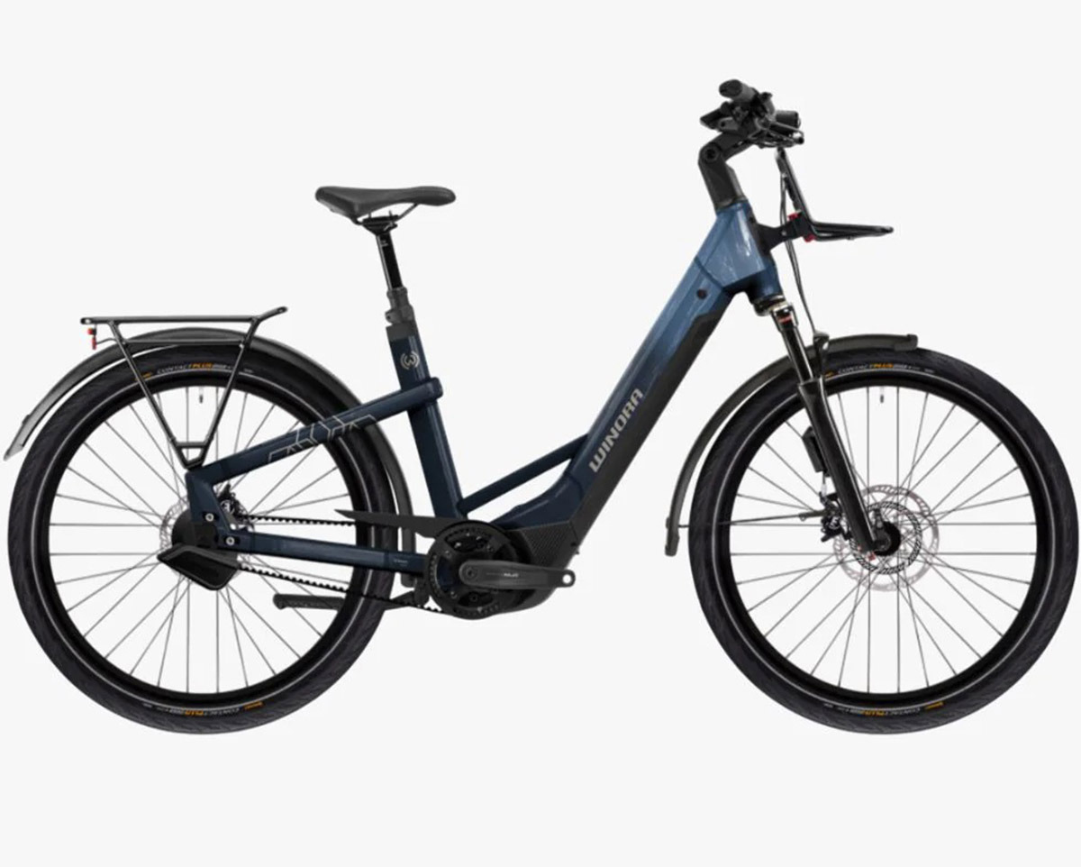Vélo urbain/trekking électrique YAKUN ENV ABS LOW Bleu Nuit/Noir