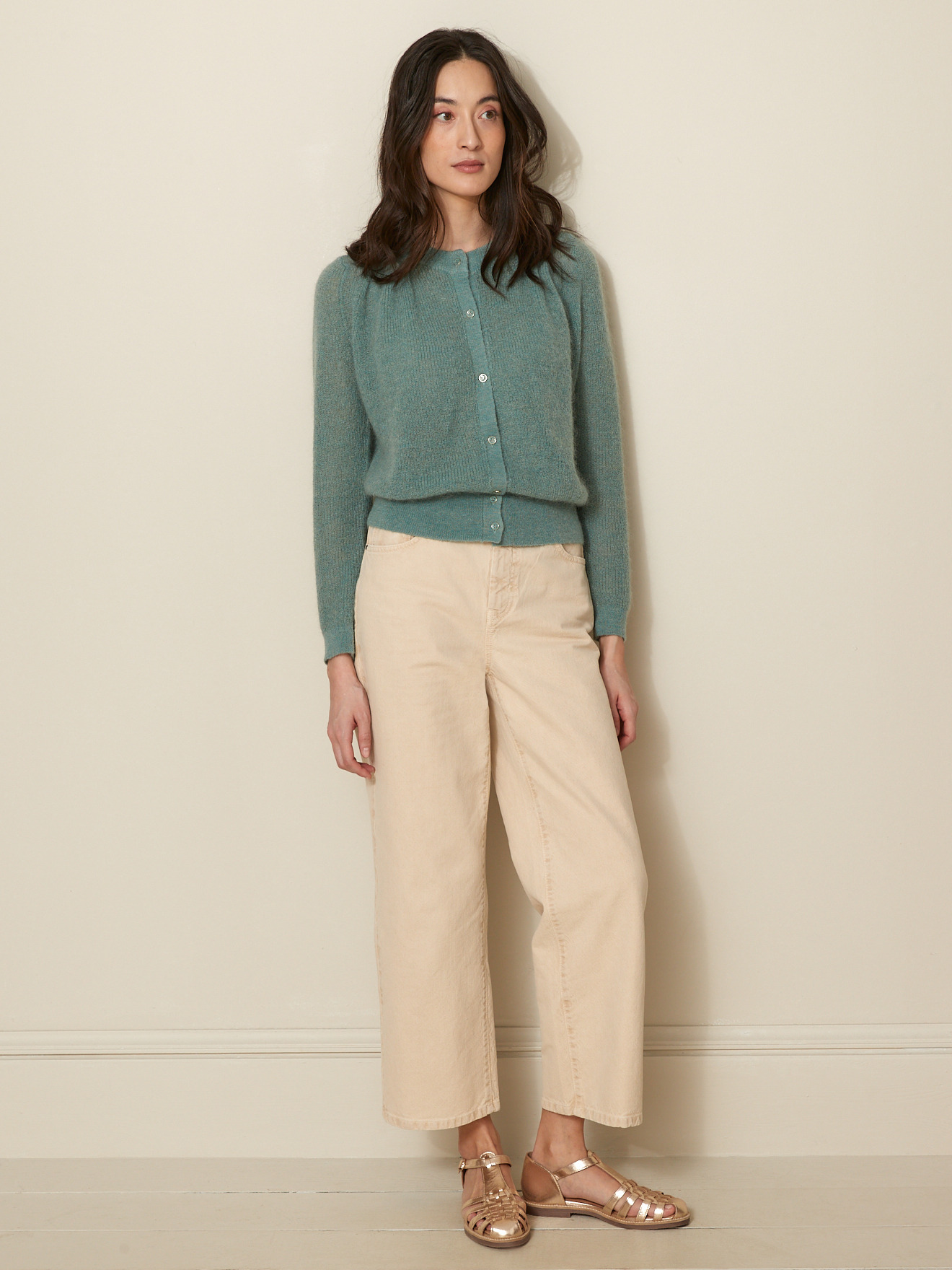 CARDIGAN MOHAIR PLISSE