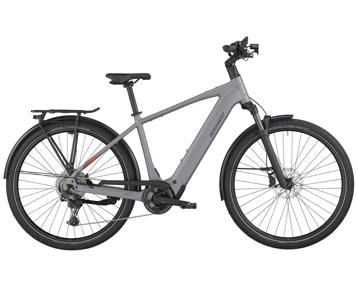 Vélo urbain/trekking électrique E-HORIZON SPORT 10 Gris Pierre