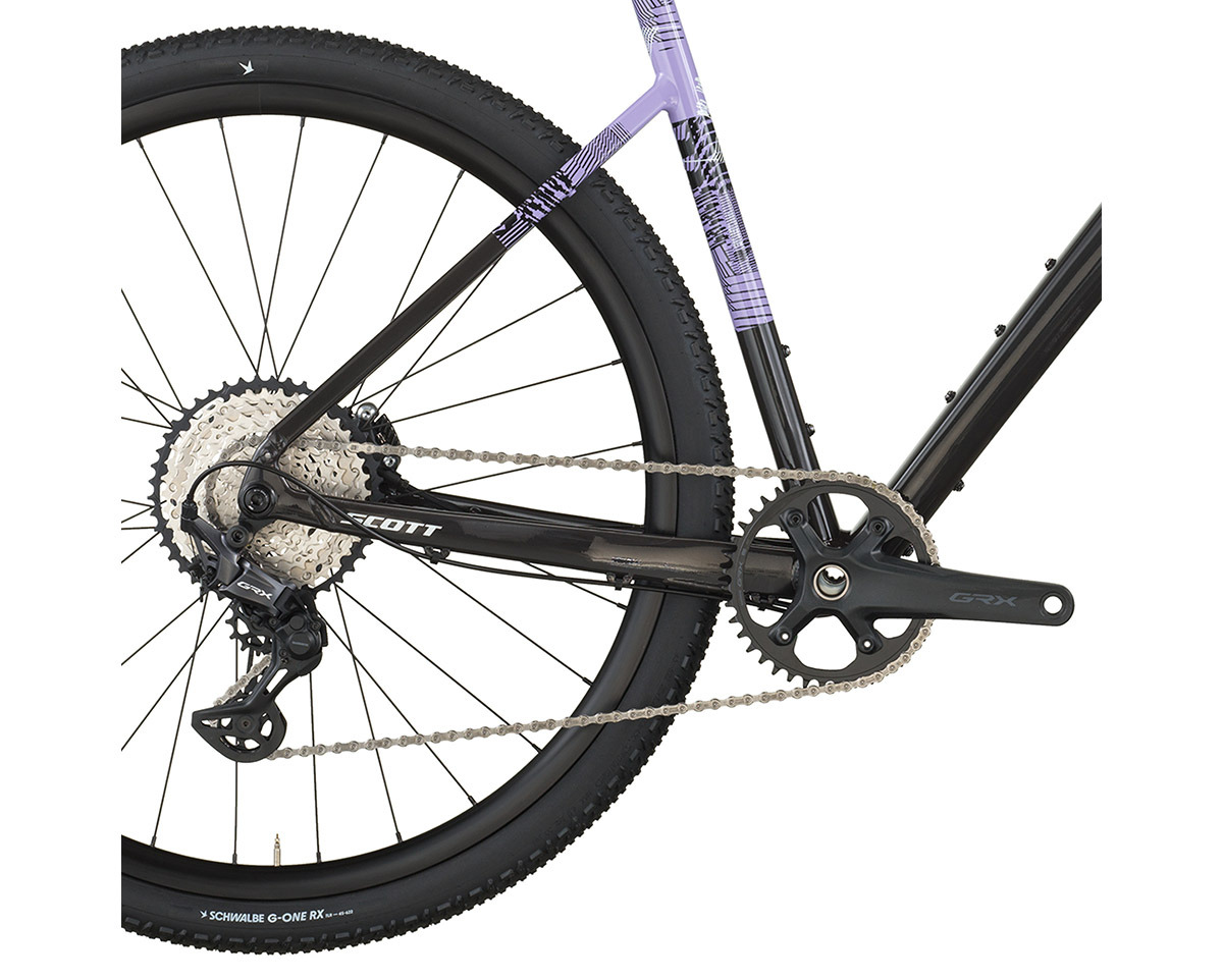 Vélo de gravel SPEEDSTER GRAVEL 10 Noir Carbone/Violet Tulipe
