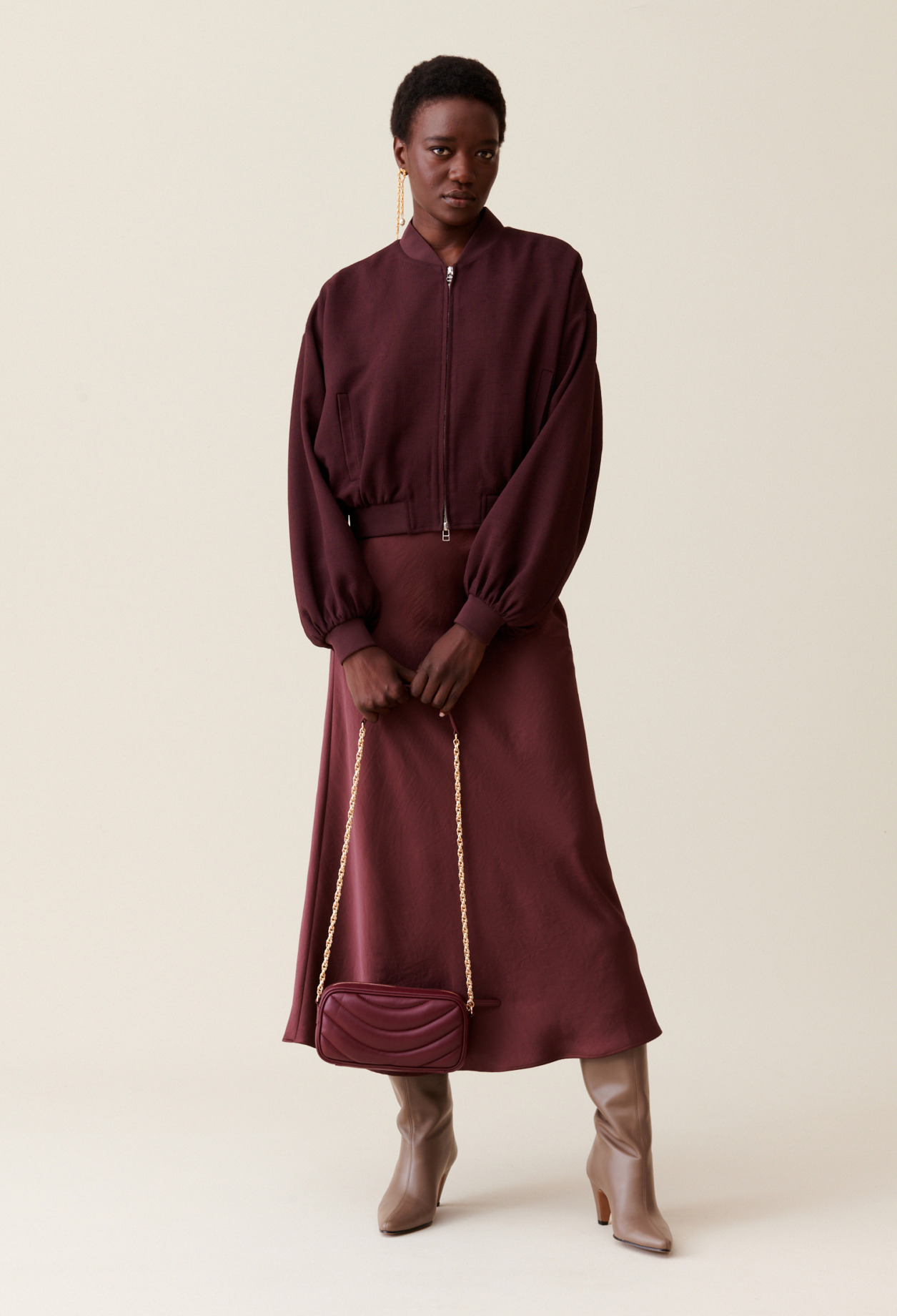 Bomber fluide zippé