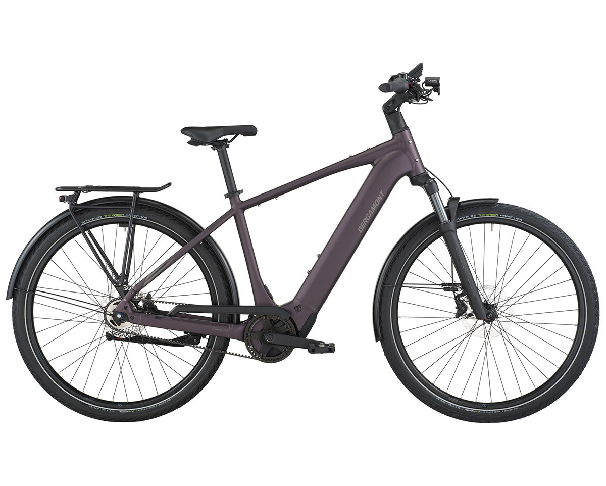 Vélo urbain/trekking électrique E-HORIZON TOUR 10 BELT Violet Sombre