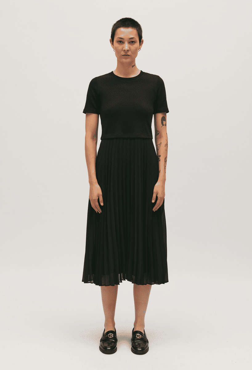 Robe Teli longue bimatière