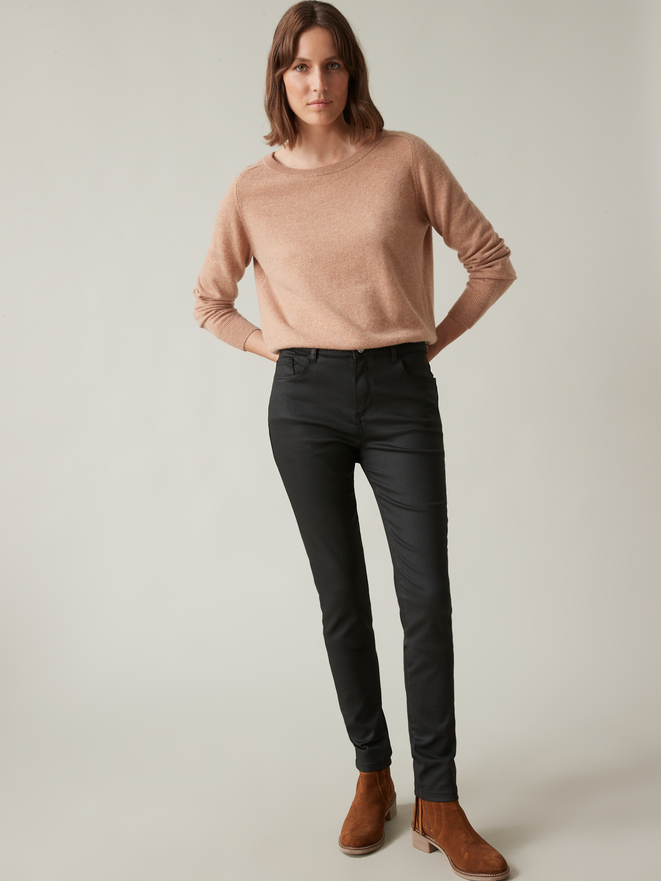 Pantalon Slim Enduit