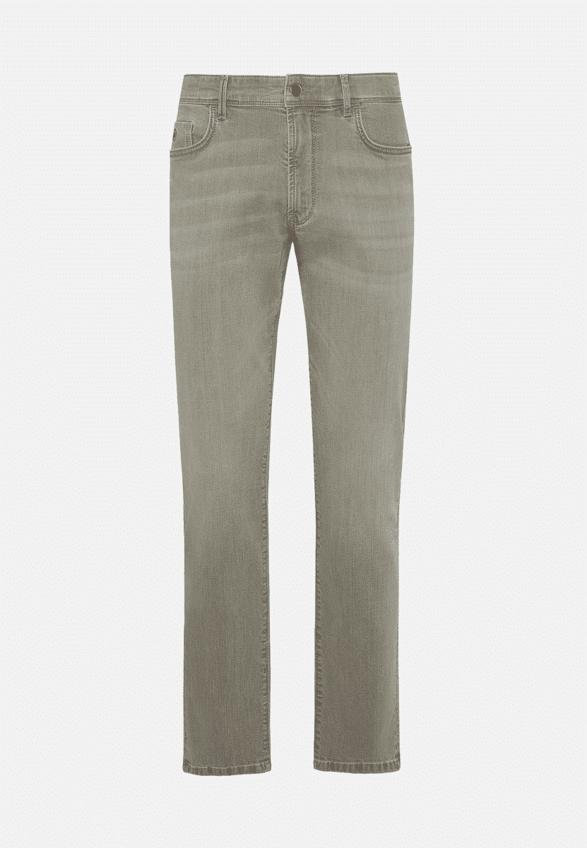 Jean Vert En Denim Recyclé Extensible