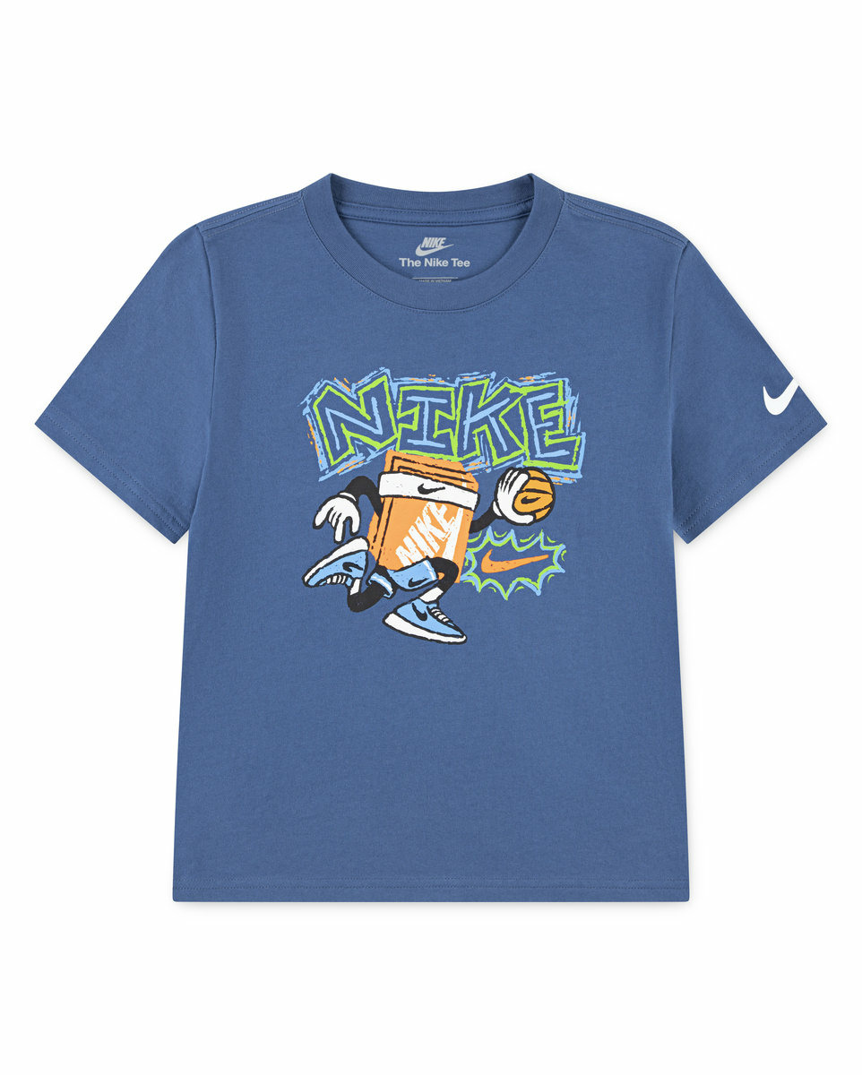 T-shirt Jeune enfant NKB CHALKY BOXY BBALL TEE Bleu