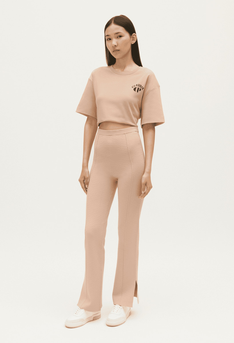 Pantalon droit fentes cheville