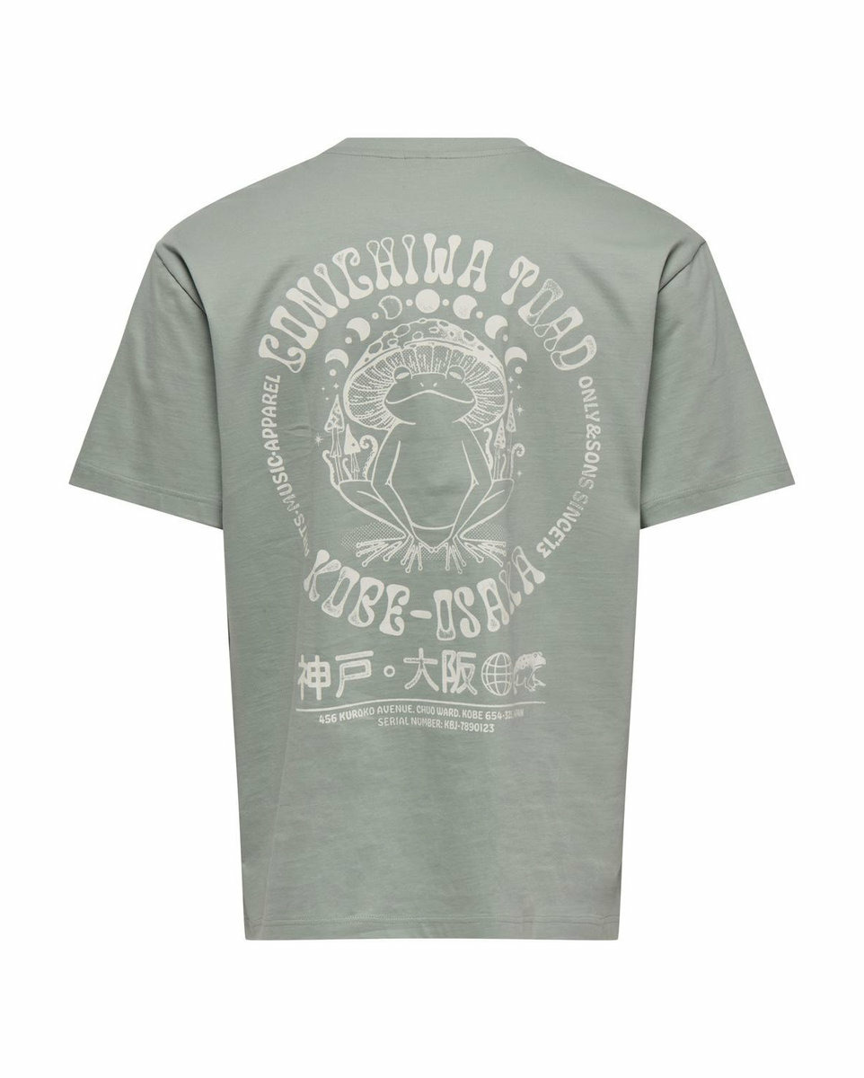 T-shirt Homme ONSFRED LIFE RLX SS PRINT TEE NOOS Vert