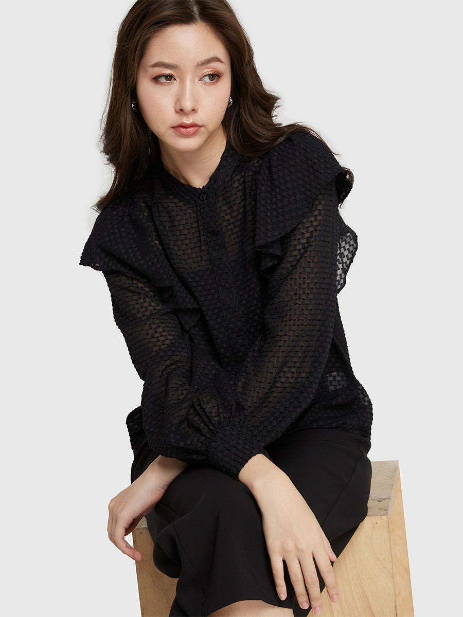 เสื้อเบลาส์แขนยาว รุ่น 2212ECLS050