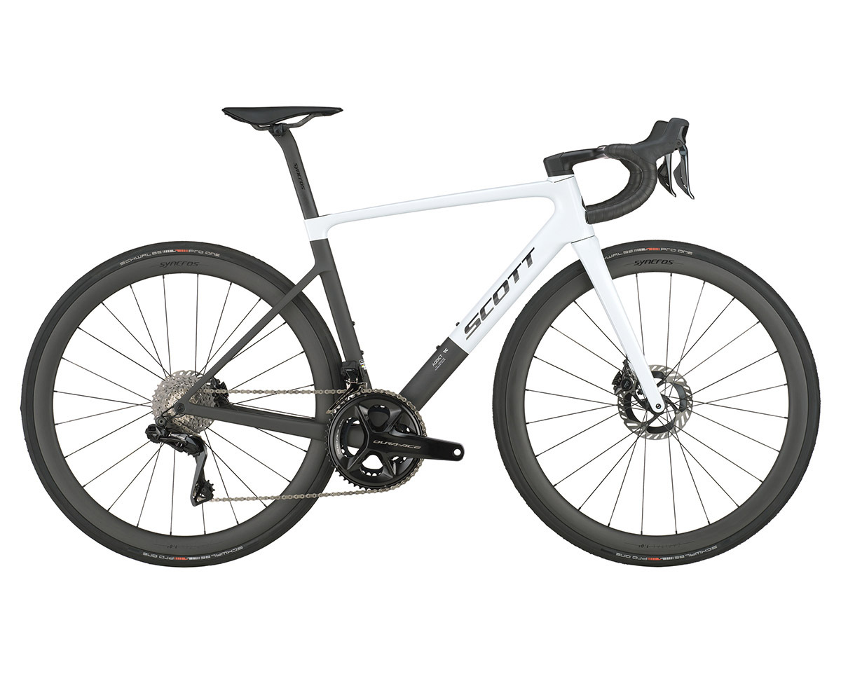 Vélo de route ADDICT RC PRO Blanc Cumulus/Noir Carbone
