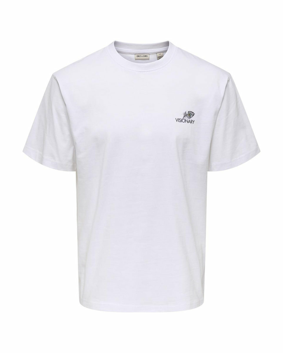 T-shirt Homme ONSFRED LIFE RLX SS PRINT TEE NOOS Blanc