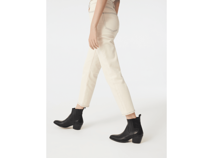 Bottines en suède à découpes western